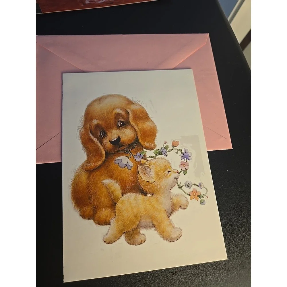 Set of‎ 7 Animal Birthday Get Well Cards Dog Cat Lover Greeting Card Lot NEW